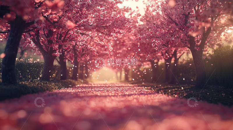 高清大图下载【趣麦麦图】樱花大道