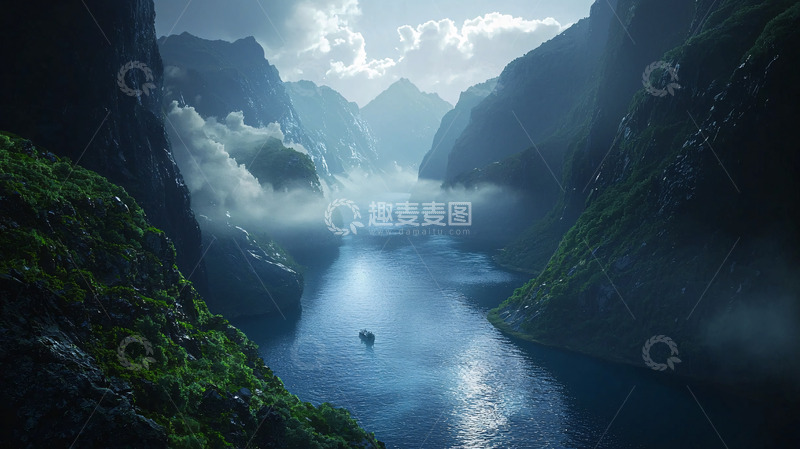 高清大图下载【趣麦麦图】峡湾