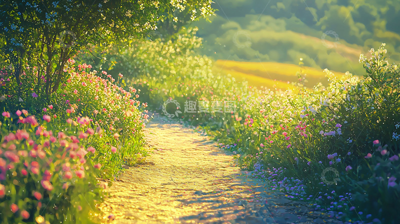 高清大图下载【趣麦麦图】阳光小路