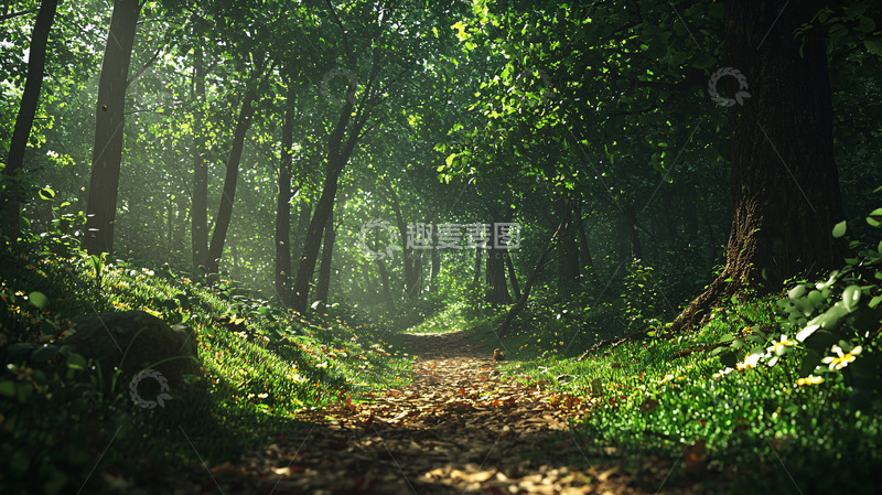 高清大图下载【趣麦麦图】森林小路