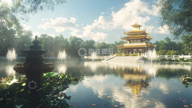 高清大图下载【趣麦麦图】金碧辉煌的中国古建筑