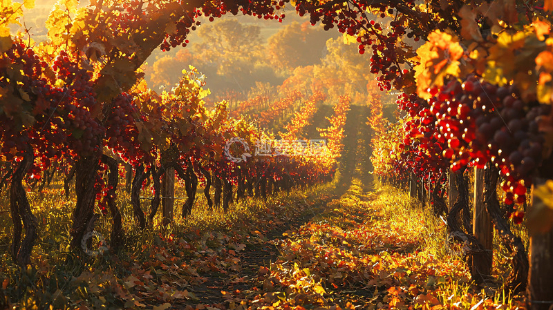 高清大图下载【趣麦麦图】秋日葡萄园