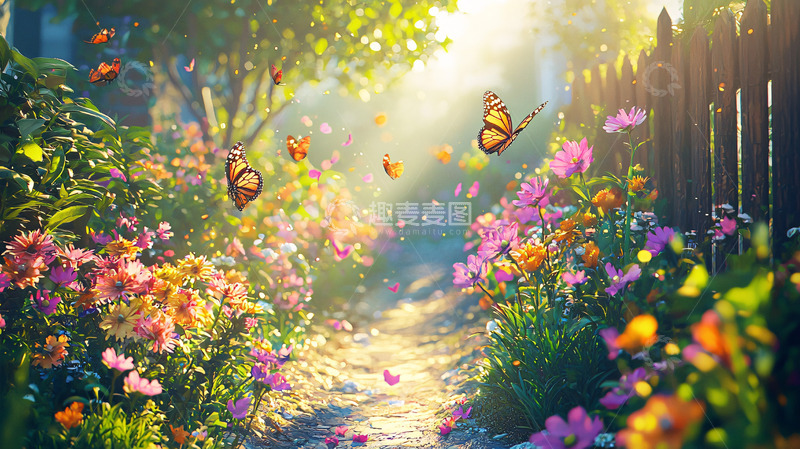 高清大图下载【趣麦麦图】梦幻花园小径