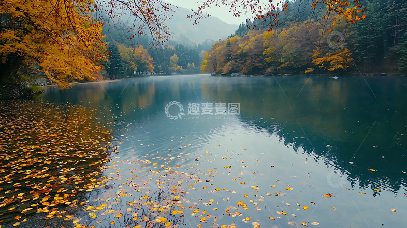 高清大图下载【趣麦麦图】秋日湖泊