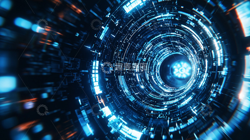 高清大图下载【趣麦麦图】未来科技隧道