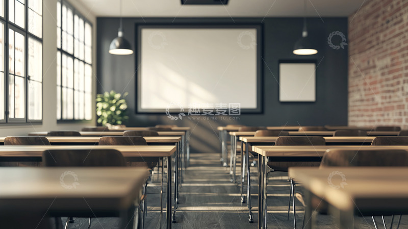 高清大图下载【趣麦麦图】现代化教室