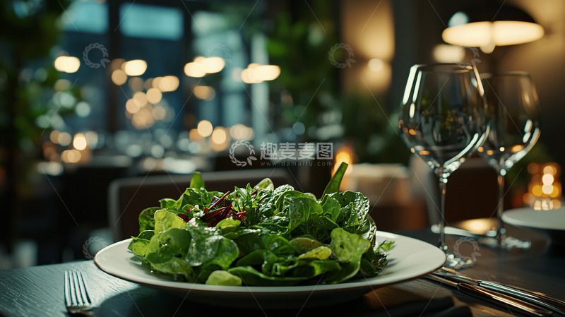 高清大图下载【趣麦麦图】高级餐厅沙拉