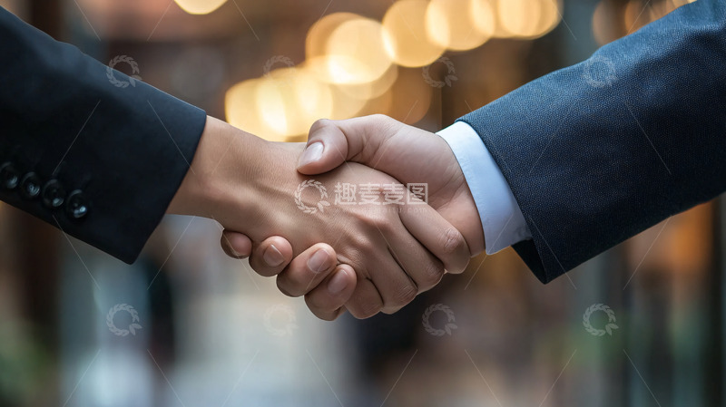高清大图下载【趣麦麦图】商务合作握手