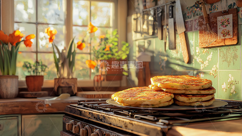 高清大图下载【趣麦麦图】阳光厨房烘焙食物