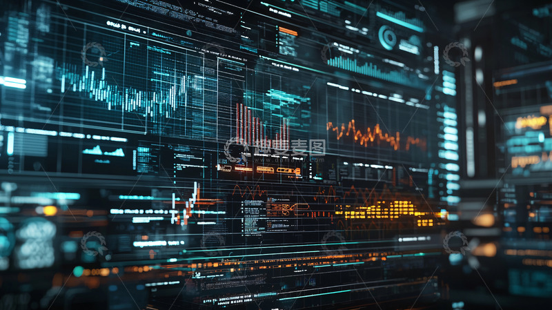 高清大图下载【趣麦麦图】科技感数据面板