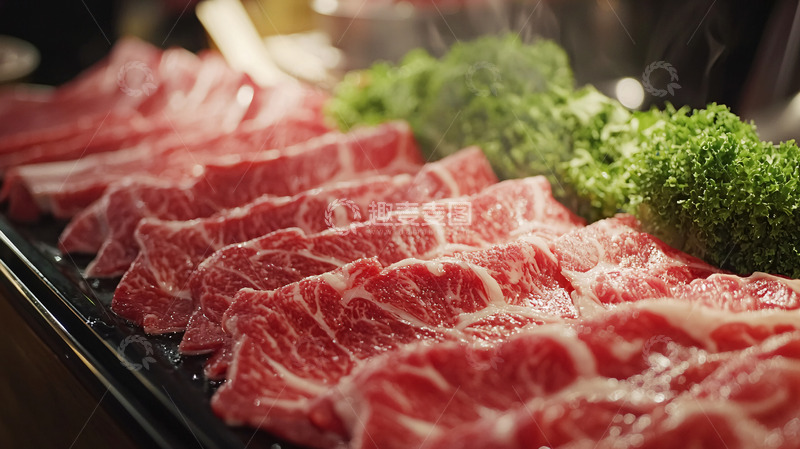 高清大图下载【趣麦麦图】新鲜牛肉片