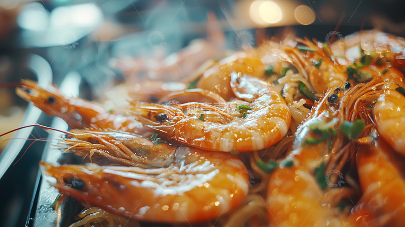 高清大图下载【趣麦麦图】美味新鲜大虾特写