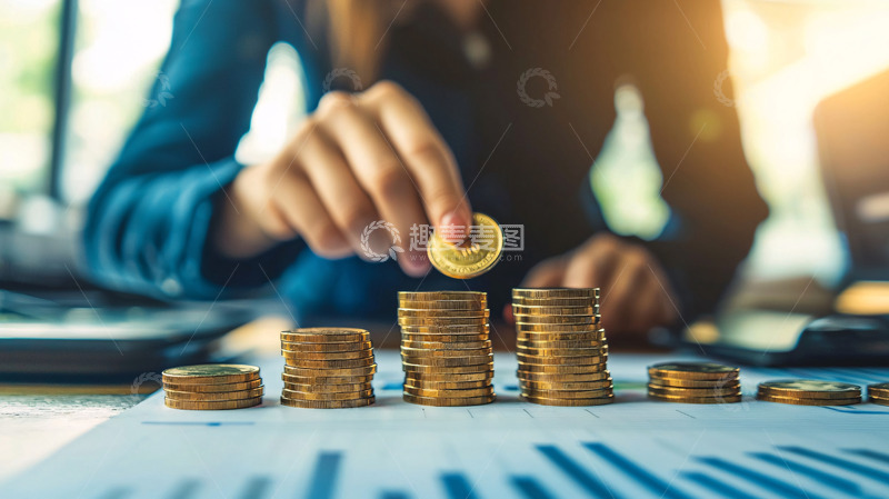 高清大图下载【趣麦麦图】女性手拿硬币叠加