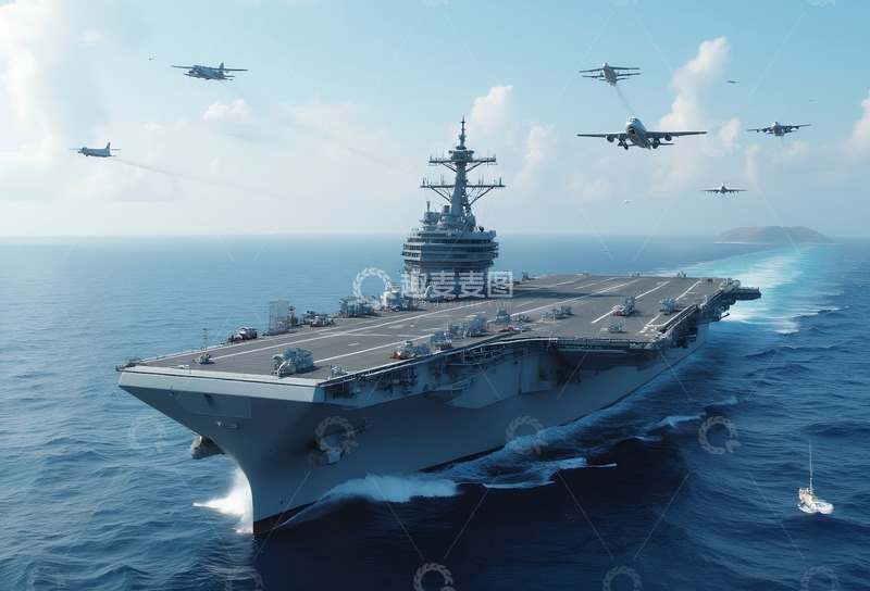 高清大图下载【趣麦麦图】巨无霸航空母舰1