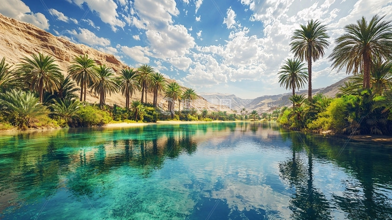 高清大图下载【趣麦麦图】绿洲