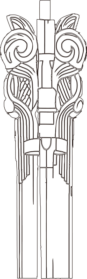 中国地标建筑辽宁沈阳太阳鸟线稿图