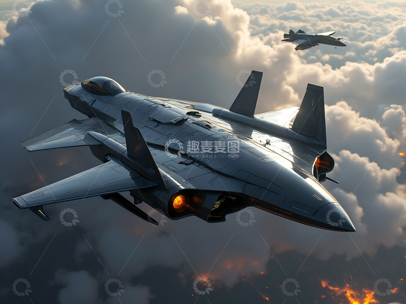 高清大图下载【趣麦麦图】酷炫的未来战机