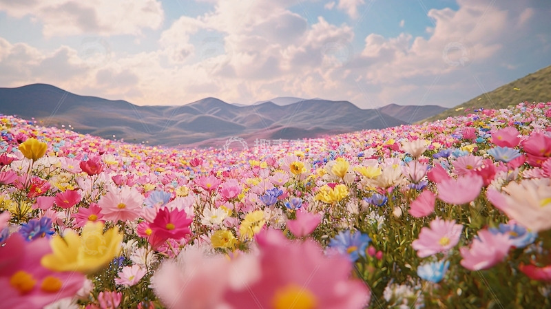 高清大图下载【趣麦麦图】彩色花海