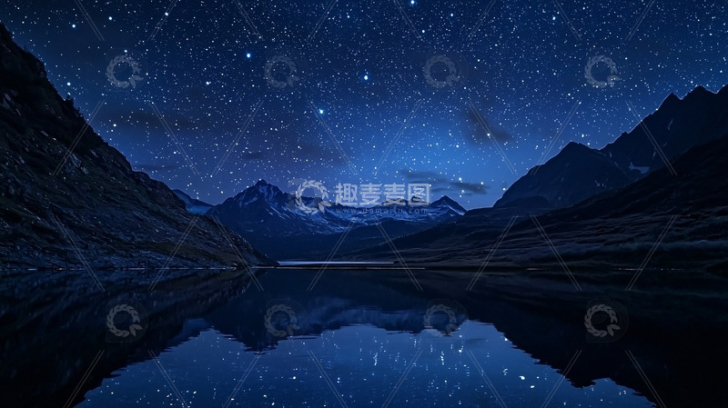 高清大图下载【趣麦麦图】星空倒影