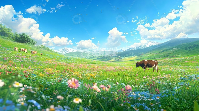 高清大图下载【趣麦麦图】绿色草原