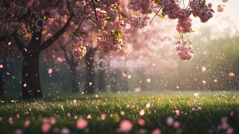 高清大图下载【趣麦麦图】樱花树下