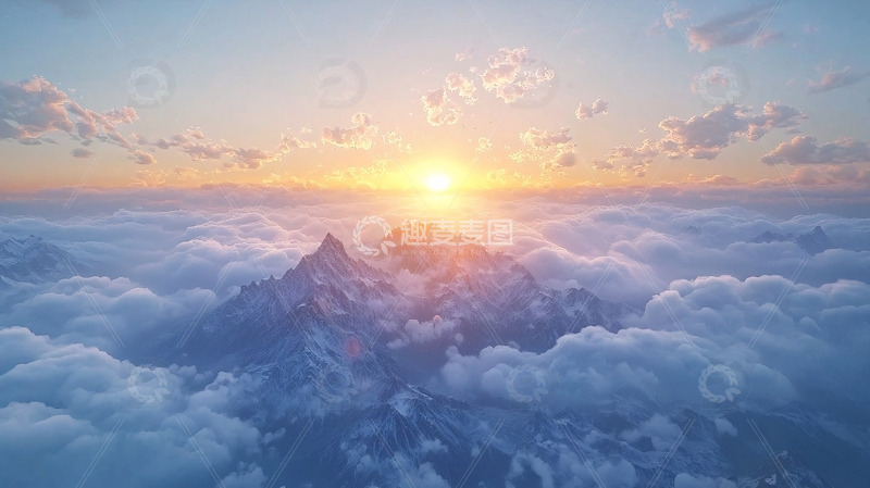 高清大图下载【趣麦麦图】云海日出