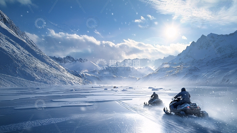 高清大图下载【趣麦麦图】雪地摩托