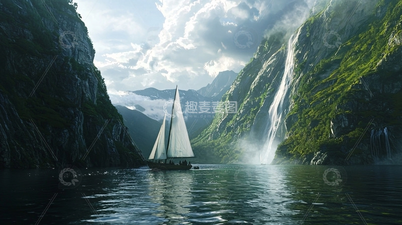 高清大图下载【趣麦麦图】峡湾