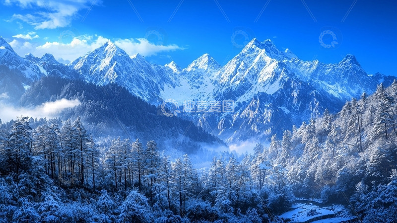 高清大图下载【趣麦麦图】雪山风景