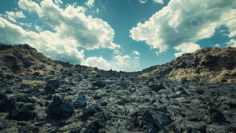 高清大图下载【趣麦麦图】荒凉的火山岩地貌