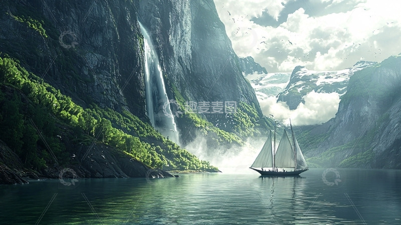 高清大图下载【趣麦麦图】峡湾