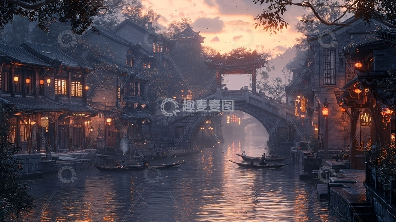 高清大图下载【趣麦麦图】水墨江南