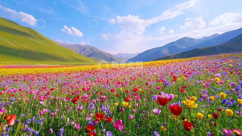 高清大图下载【趣麦麦图】彩色花海