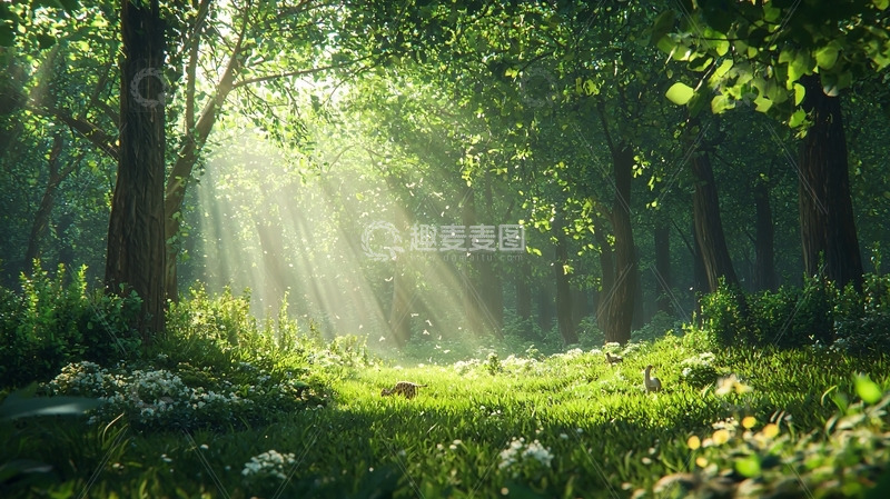 高清大图下载【趣麦麦图】阳光森林