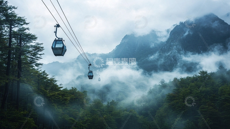 高清大图下载【趣麦麦图】缆车