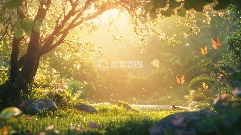 高清大图下载【趣麦麦图】阳光森林