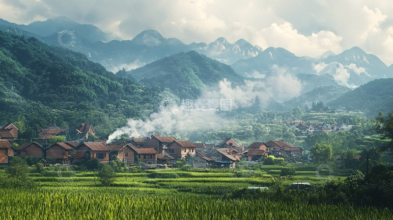 高清大图下载【趣麦麦图】山村田园风光1