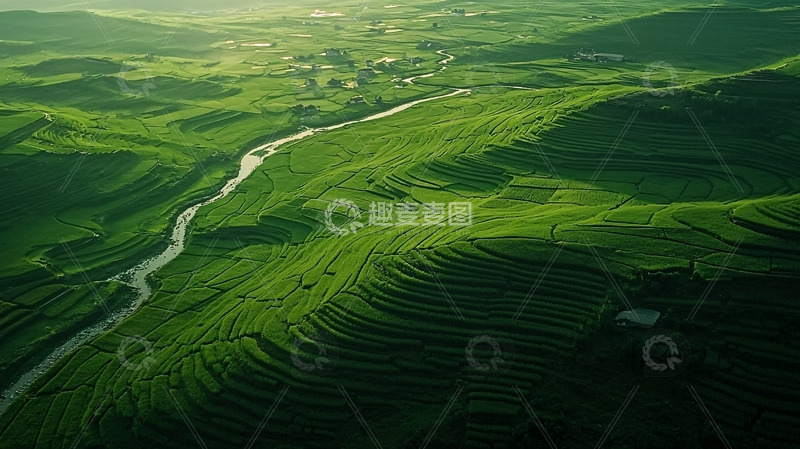高清大图下载【趣麦麦图】梯田