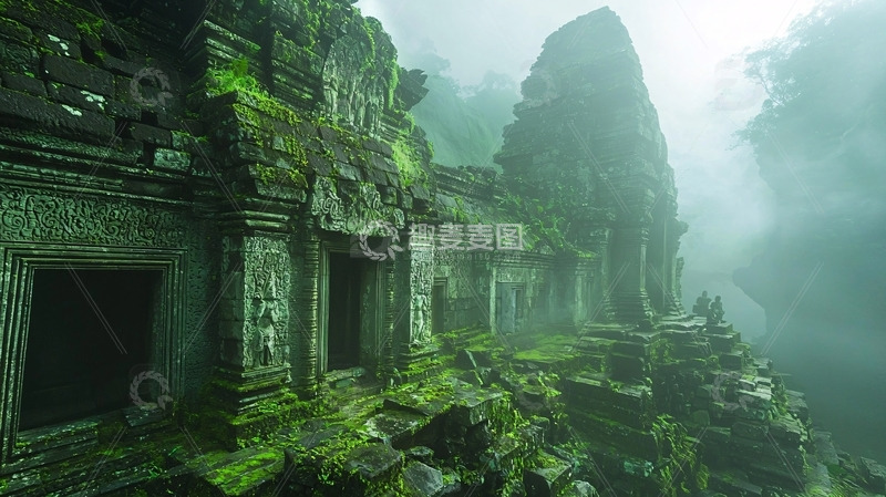 高清大图下载【趣麦麦图】古庙遗址