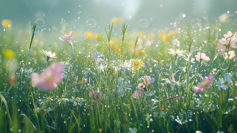 高清大图下载【趣麦麦图】雨后鲜花