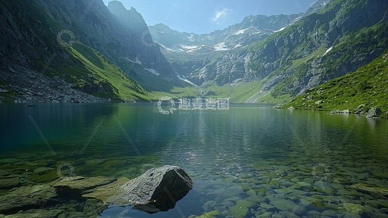 高清大图下载【趣麦麦图】高山湖泊