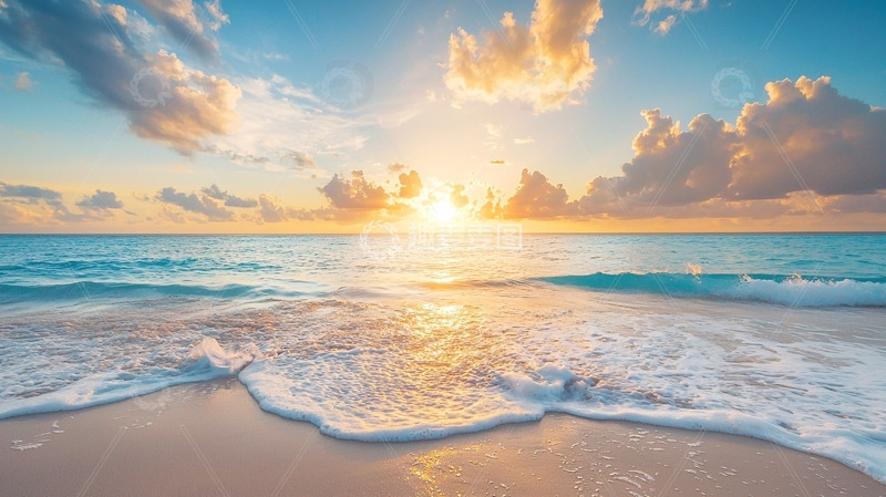 高清大图下载【趣麦麦图】海边日落