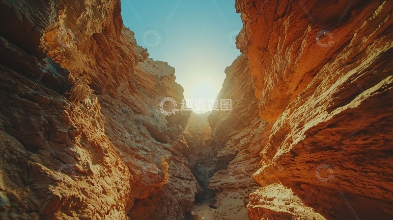 高清大图下载【趣麦麦图】峡谷阳光洒进岩缝