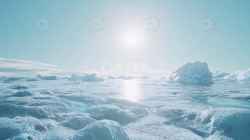 高清大图下载【趣麦麦图】极地冰川雪景