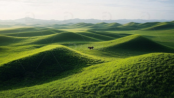 绿色丘陵草原