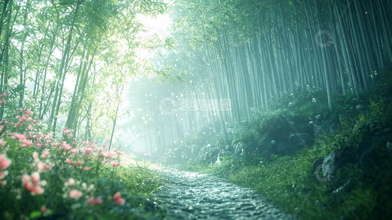 高清大图下载【趣麦麦图】竹林小径