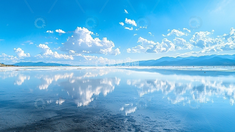 高清大图下载【趣麦麦图】晴空碧水倒影