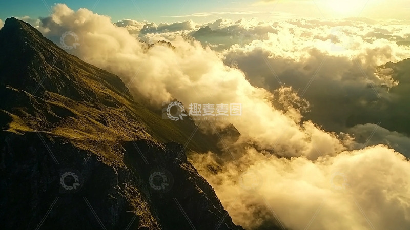 高清大图下载【趣麦麦图】云海山峰