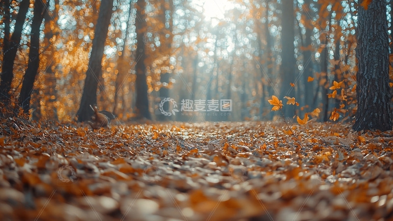 高清大图下载【趣麦麦图】秋日森林小路