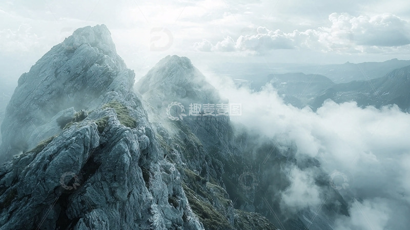 高清大图下载【趣麦麦图】云海山峰